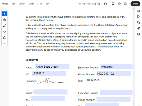 Drag your signature into the empty spot
